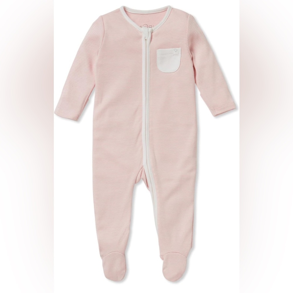 MORI Baby Unisex Clever Pajamas with Two Way Zip - Comfort Breathable Jumpsuit